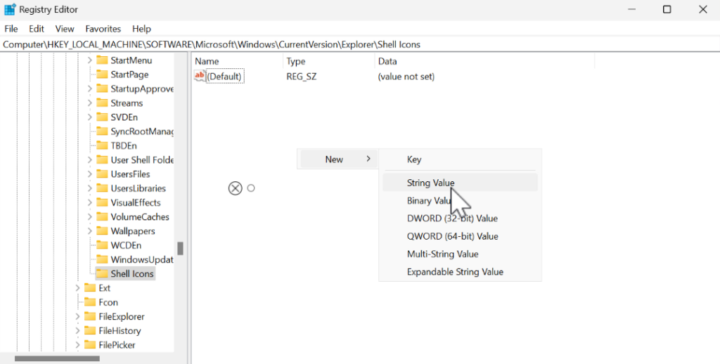 create new string value 29