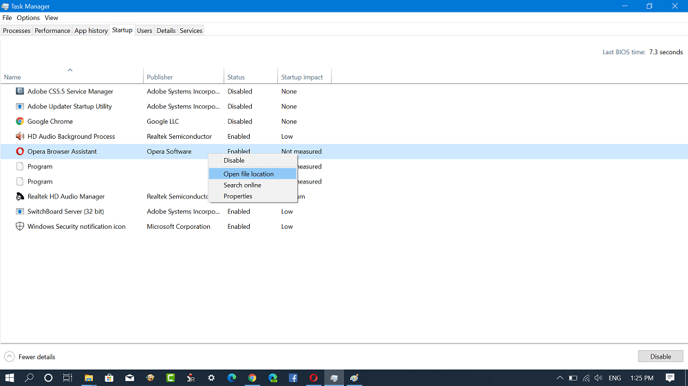 Remove   Disable Opera Browser Assistant from Windows 10 Startup Programs - 72
