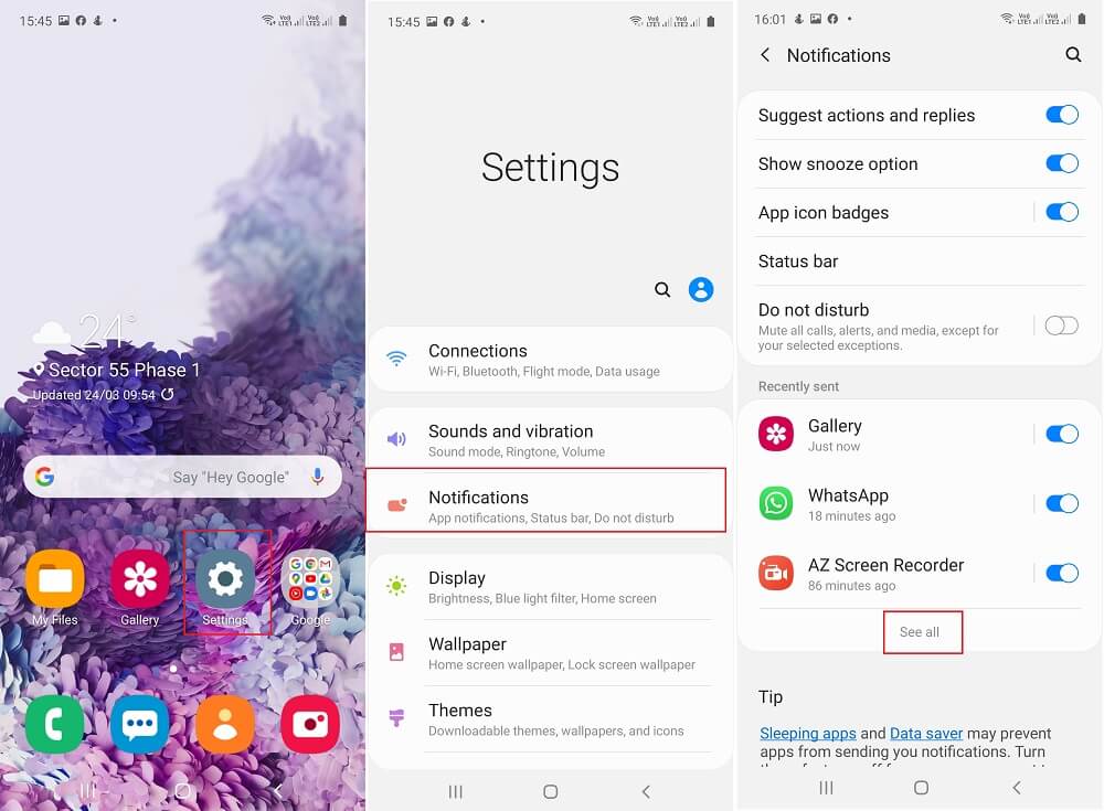 How to Disable Samsung Galaxy A51 Apps Notifications - 10