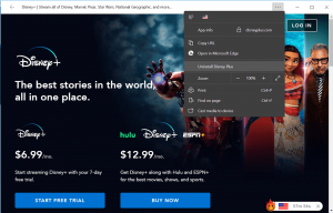 Use Microsoft Edge to Create & Install Disney+ App for Windows 10