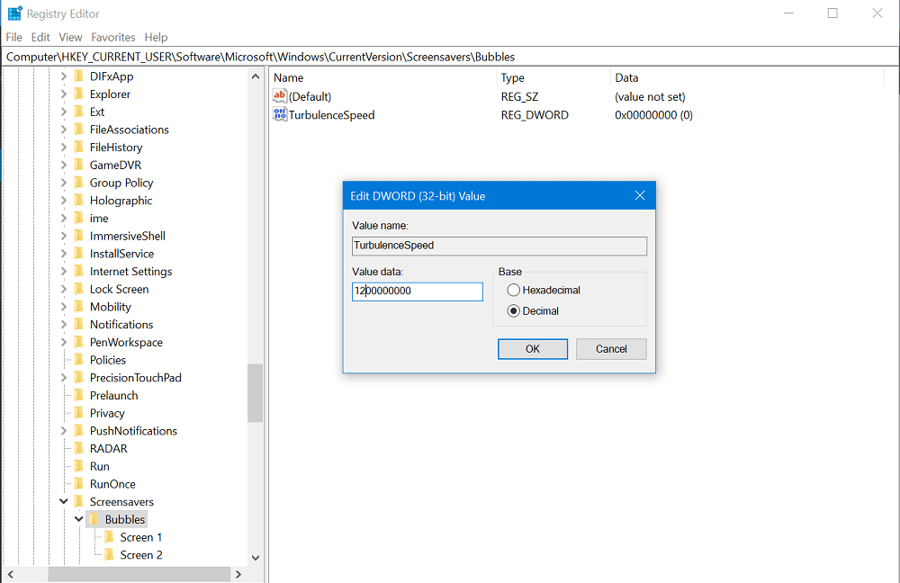 Fix   Windows 10 Bubbles in Screensaver Moving too Fast - 49