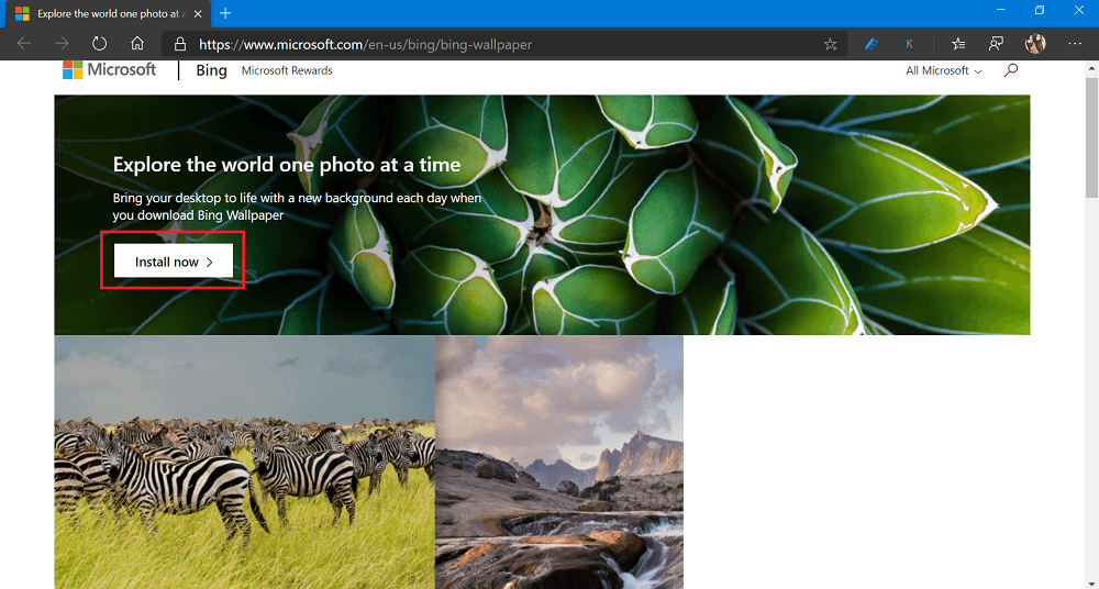 How To Set Bing Images As Desktop Wallpaper On Windows 10 | itechguidez