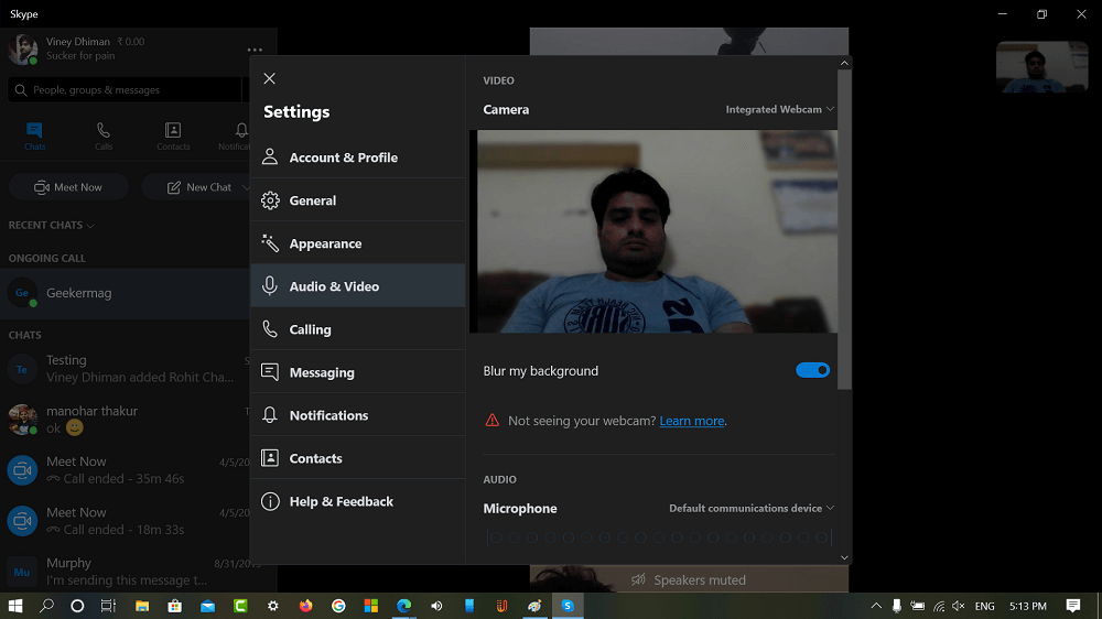 How to Blur Background of Skype Videos Calls  Skype Windows 10 App  - 73