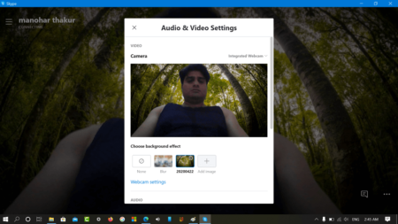 How to Set custom background in Skype video calls