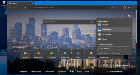 How to Customize New Tab Page Layout in Microsoft Edge Chromium Edge.