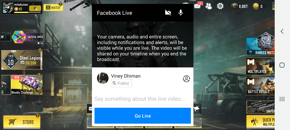 How to Use Facebook Gaming app to live stream mobile games - 39