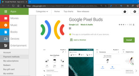 Download Google Pixel buds app from play store