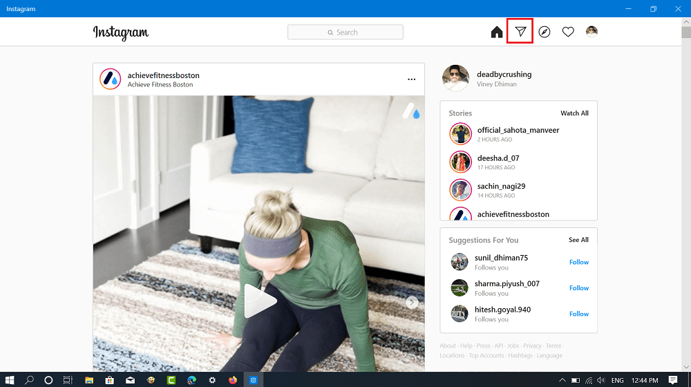 Send Direct Message  DM  on Instagram from Windows 10 PC  Know How  - 38