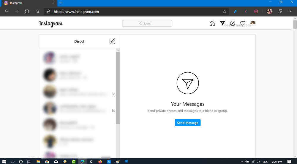 Send Direct Message on Instagram