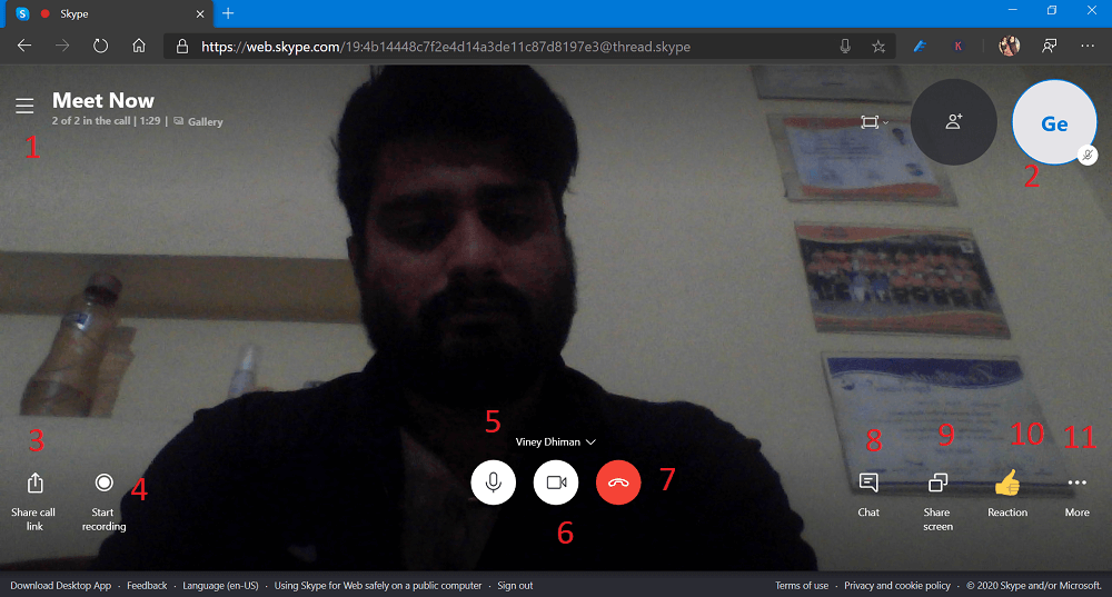 Create Video Conference Meeting in Skype Meet Now Without Signing Up - 58