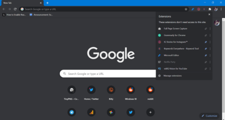 How to Enable or Disable New Extension Toolbar in Google Chrome