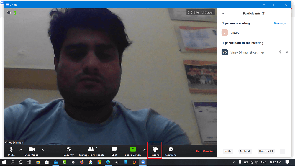 How to Record Screen of Zoom Video Meeting  Official Method  - 85