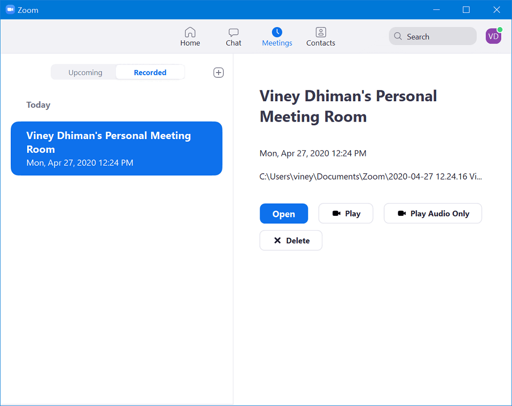 recorded meetings