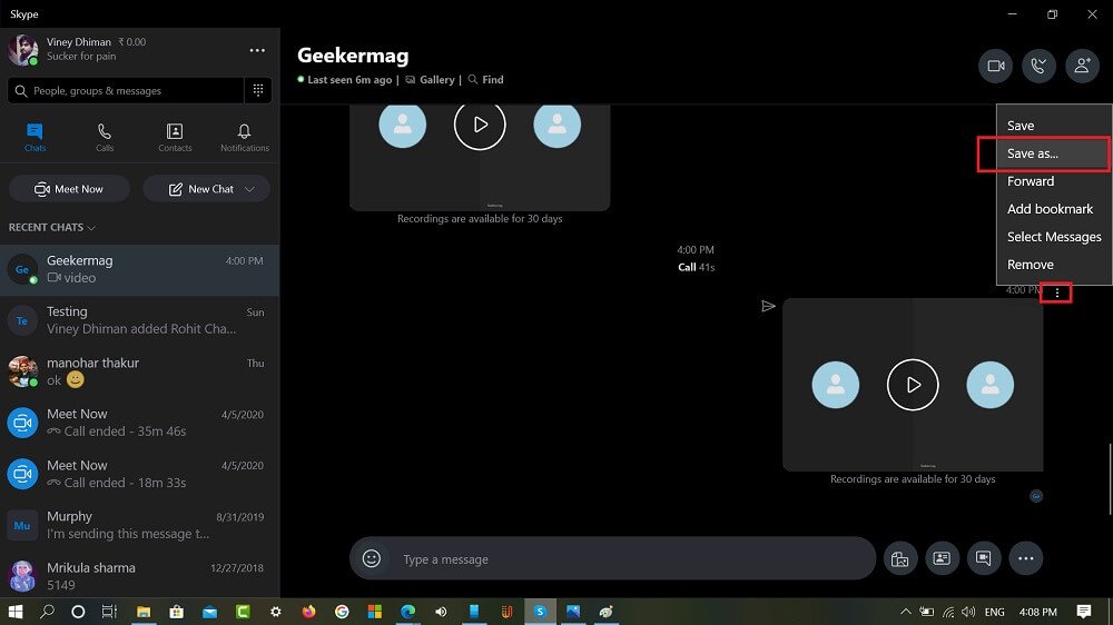 How to Record Calls Using Native Recording Feature in Skype - 44