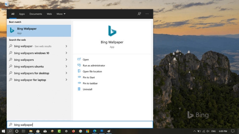 How to Set Bing Images as Desktop Wallpaper on Windows 10