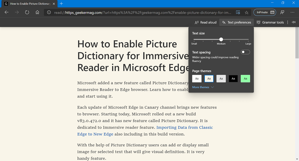 how to use immersive reader in google chrome