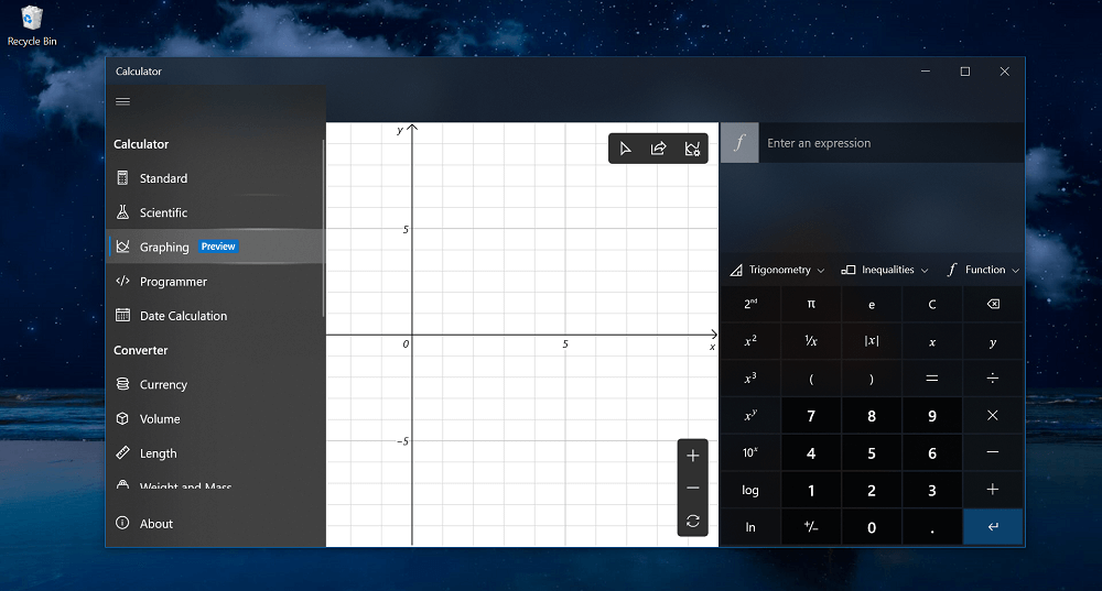 Calculator app v10 2003 0 0 gets Graphing mode  for Windows 10 - 31