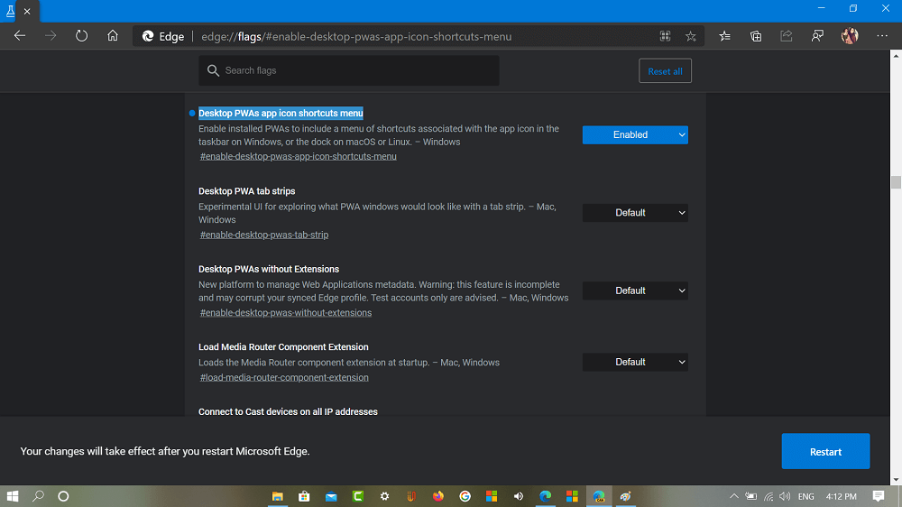 How to Enable PWAs App icons Shortcut Menu in Microsoft Edge - 23