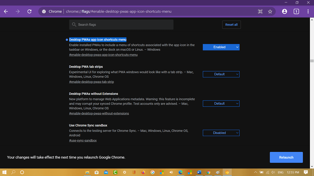 How to Enable PWAs App icons Shortcut Menu in Google Chrome - 76