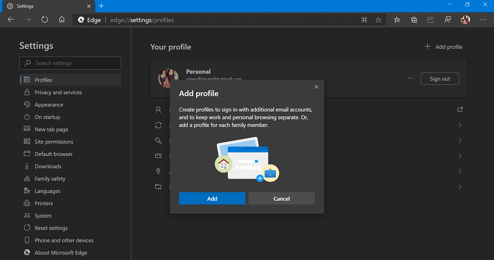 add profile 2