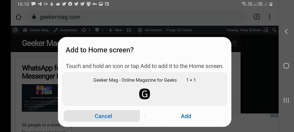 Fix   Add to Home screen not working in Chrome for Android  5 Methods  - 38