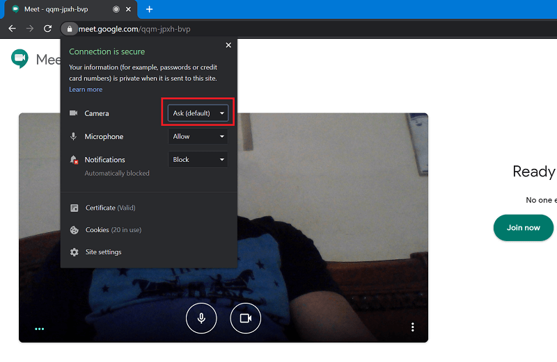 Fix   Google Meet Camera not working in Video Meeting in Chrome - 35