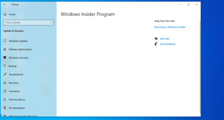 Fix - Empty (Blank) Insider Program Settings Page in Windows 10