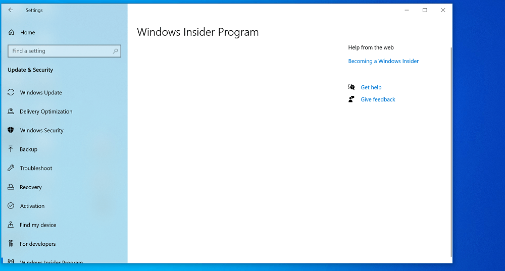 Fix   Empty  Blank  Insider Program Settings Page in Windows 10 - 63