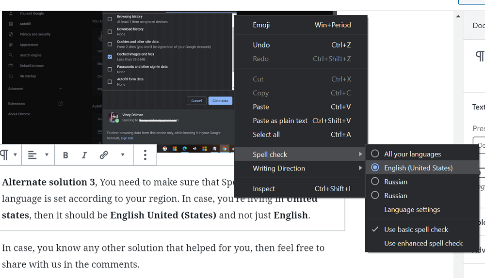 Fix - Spell check indicators (Red underline) disappearing in Chrome v81