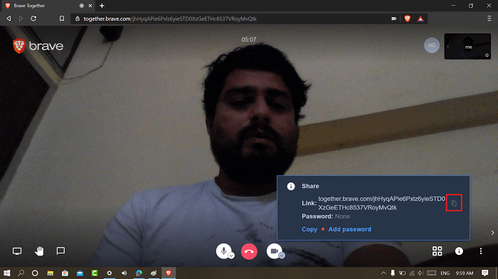 Make Free Private Videos Calls in Brave Browser using Brave Together - 5