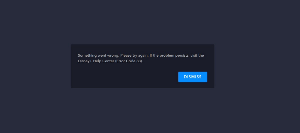 Fix   Disney Plus Help Center Error Code 83 - 52