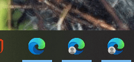 edge browser icon in taskbar