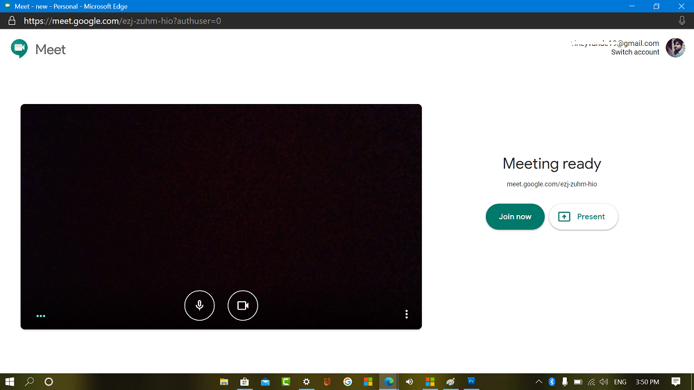 start meet video call from gmail