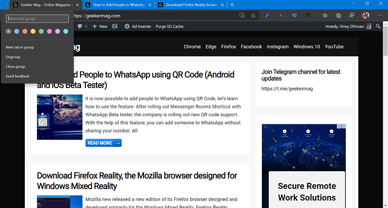 How to Enable and Use Tab Groups Feature in Microsoft Edge - 21