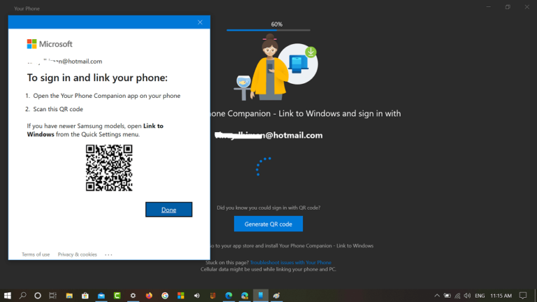 How to Link Android Phone to Windows 10 PC using Your Phone App