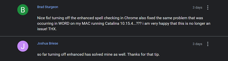 Fix   Spell check indicators  Red underline  disappearing in Chrome v81 - 12