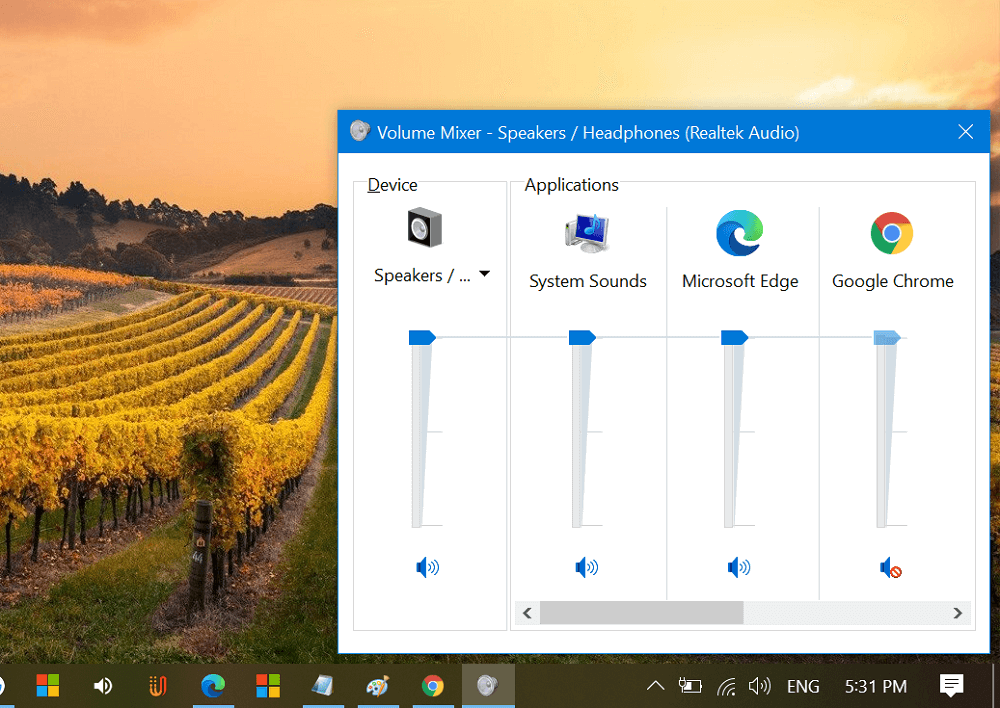 volume mixer chrome