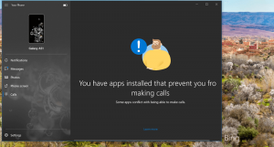 Fix – Your Phone app “You have apps installed that prevent you from making calls” Error You have apps installed that prevent you from making calls Some apps conflict with being able to make calls