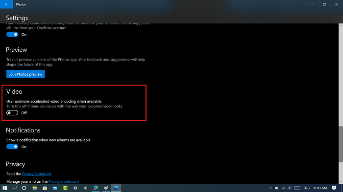 How to Disable Hardware Acceleration in the Photos app of Windows 10 - 98