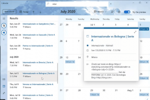 Windows 10 Calendar (Preview) App is getting a new search feature