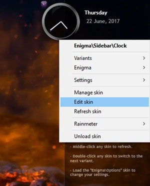 edit rainmeter skins in windows 10