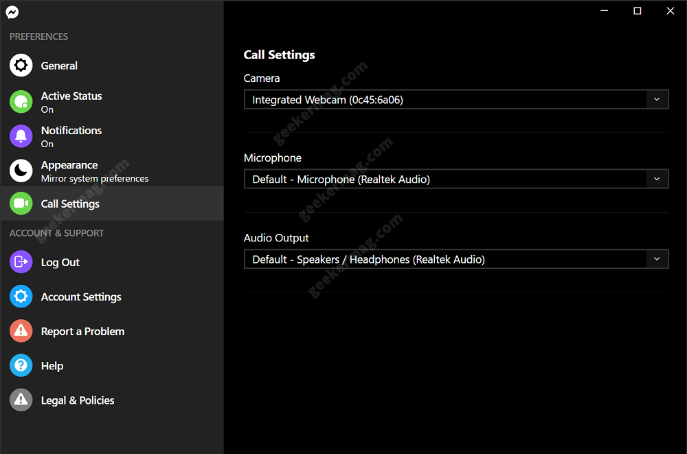 facebook messenger mobile settings