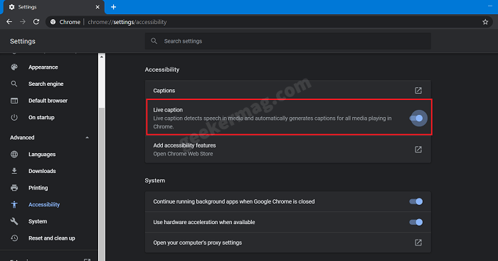 How to Enable and Use Live Caption feature in Google Chrome - 11