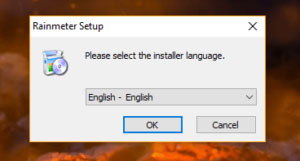 rainmeter setup select language