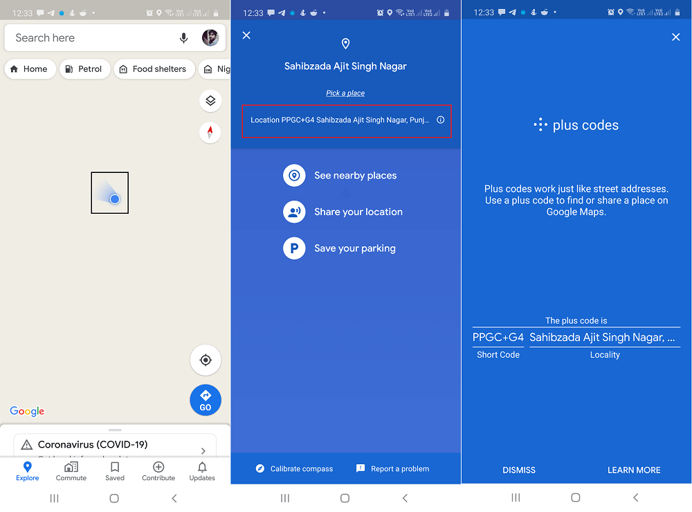 How to Share your Location using Plus Codes in Google Maps on Android - 12