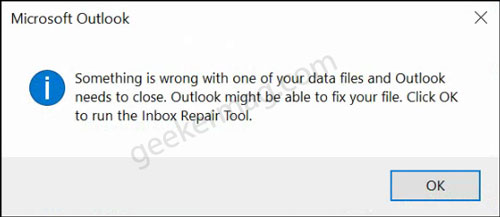 Fix  Outlook issue  Something is wrong with one of your data files  - 98
