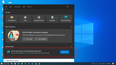 How to Remove Microsoft Edge Download Ad on Search & Start Menu in Windows 10 v2004
