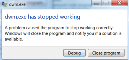 DWM.exe has Stopped Working Windows 10 v2004