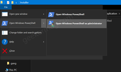 open windows powershell as administrator in windows 10