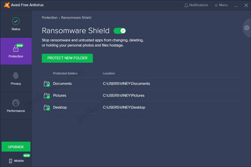 Use Avast Ransomware Shield to Protect your files from Ransomware - 95